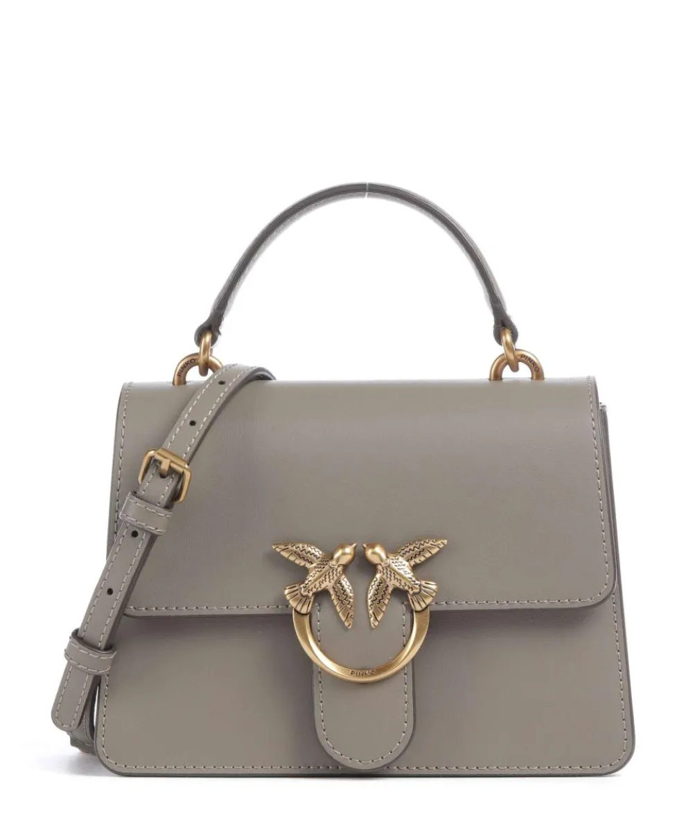 Love One Mini Crossbody bag fine grain cow leather grey