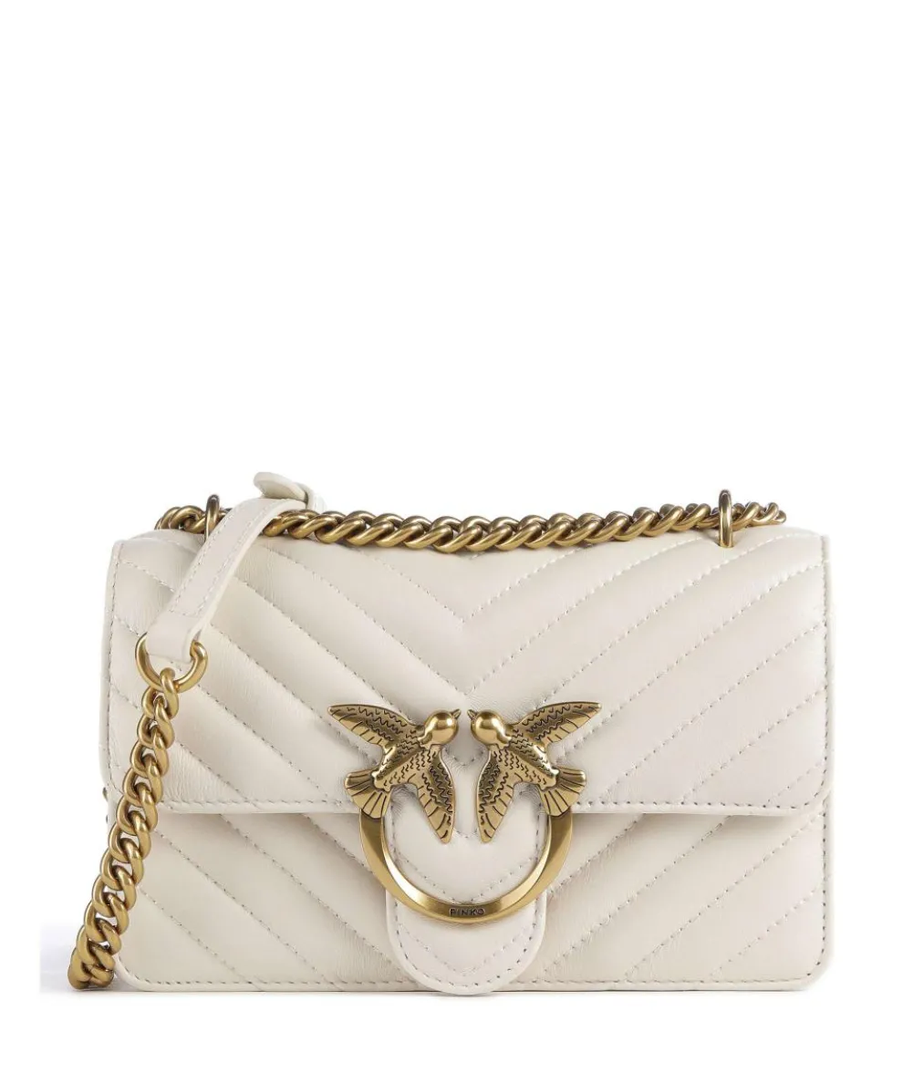 Love One Mini Shoulder bag fine grain leather ivory