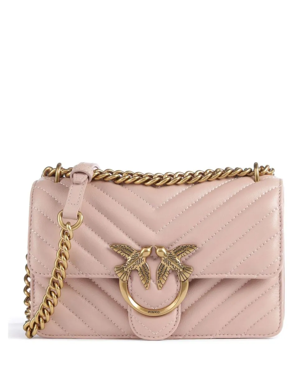 Love One Mini Shoulder bag fine grain leather antique pink