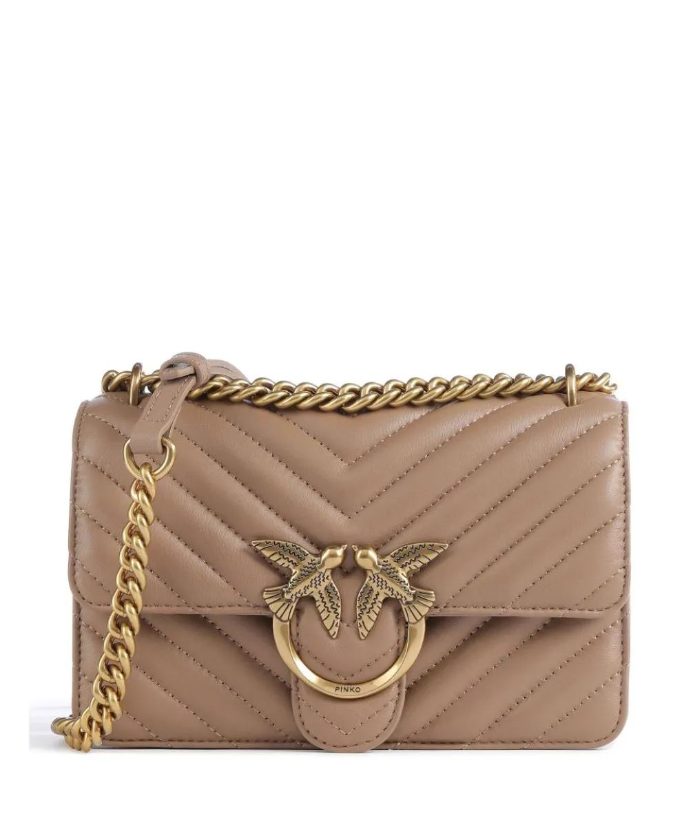 Love One Mini Shoulder bag fine grain leather brown