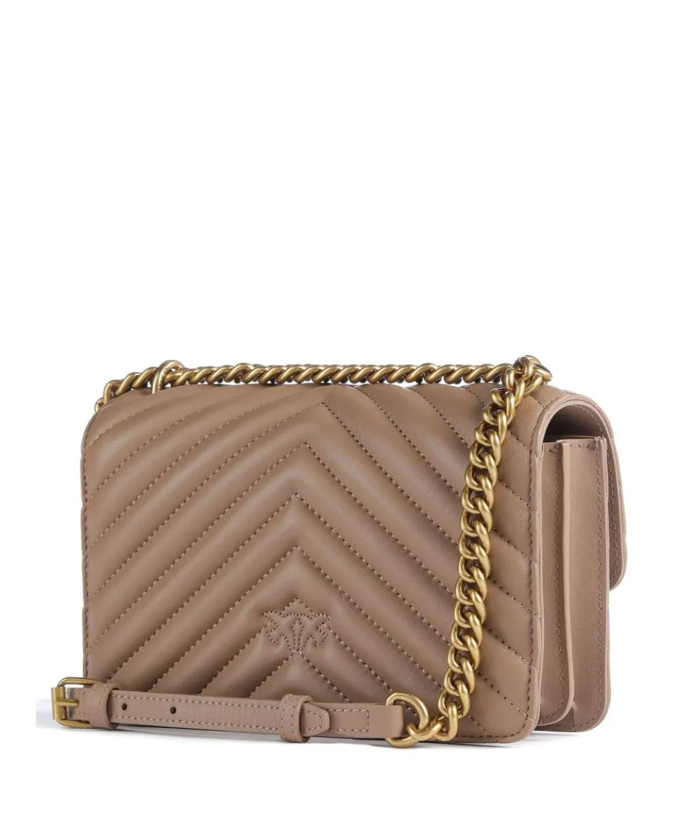 Love One Mini Shoulder bag fine grain leather brown