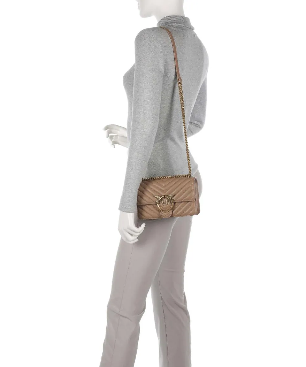 Love One Mini Shoulder bag fine grain leather brown