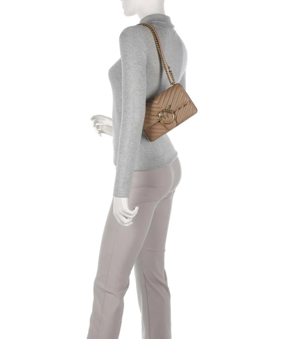 Love One Mini Shoulder bag fine grain leather brown