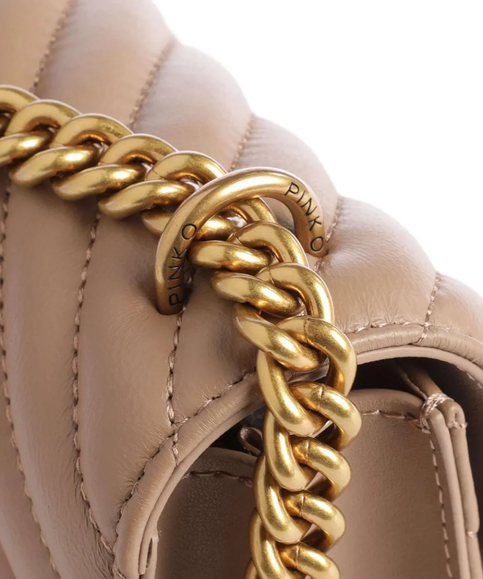 Love One Mini Shoulder bag fine grain leather brown