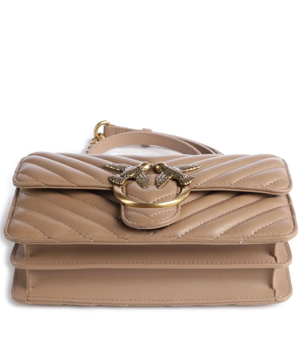 Love One Mini Shoulder bag fine grain leather brown