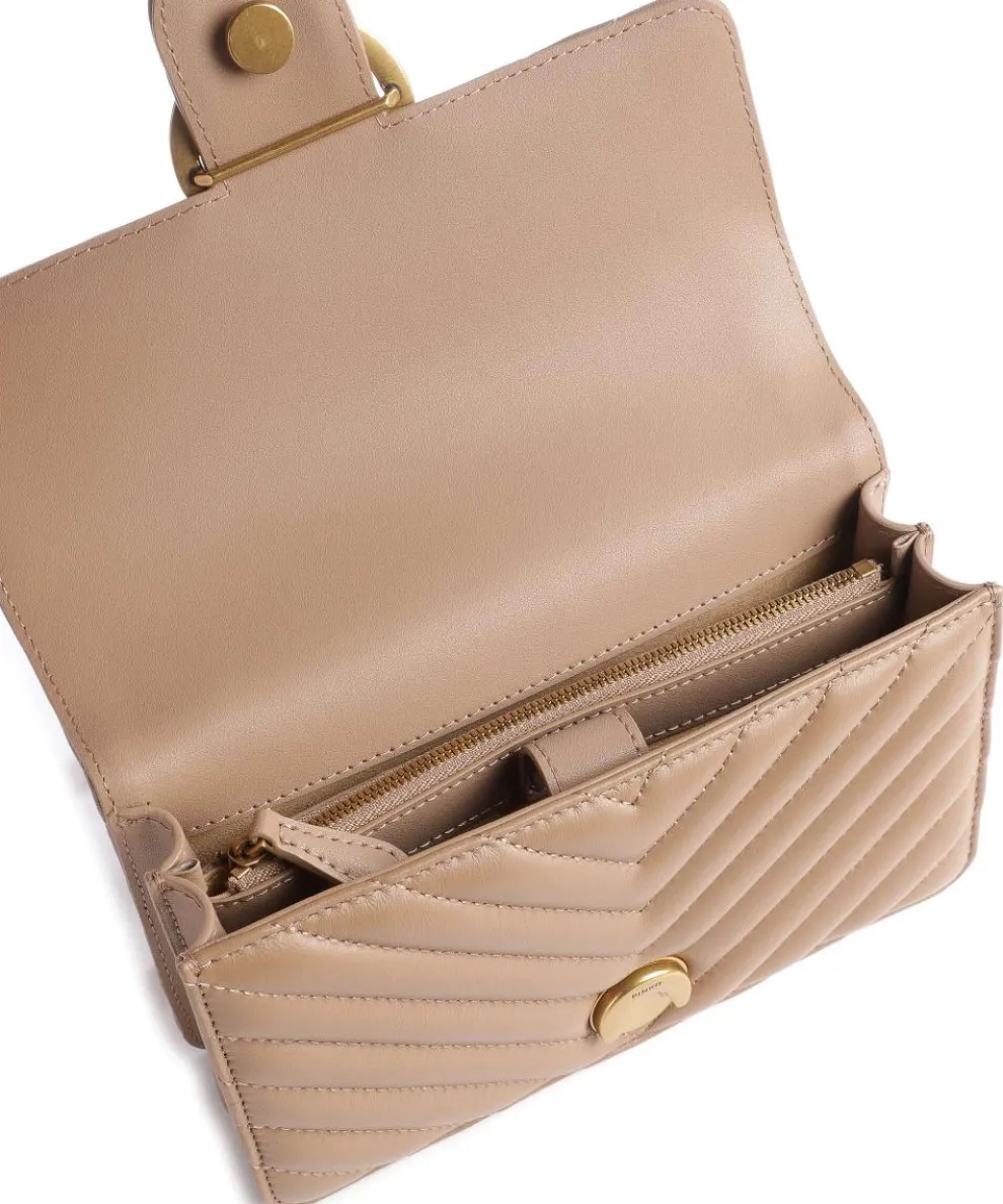 Love One Mini Shoulder bag fine grain leather brown