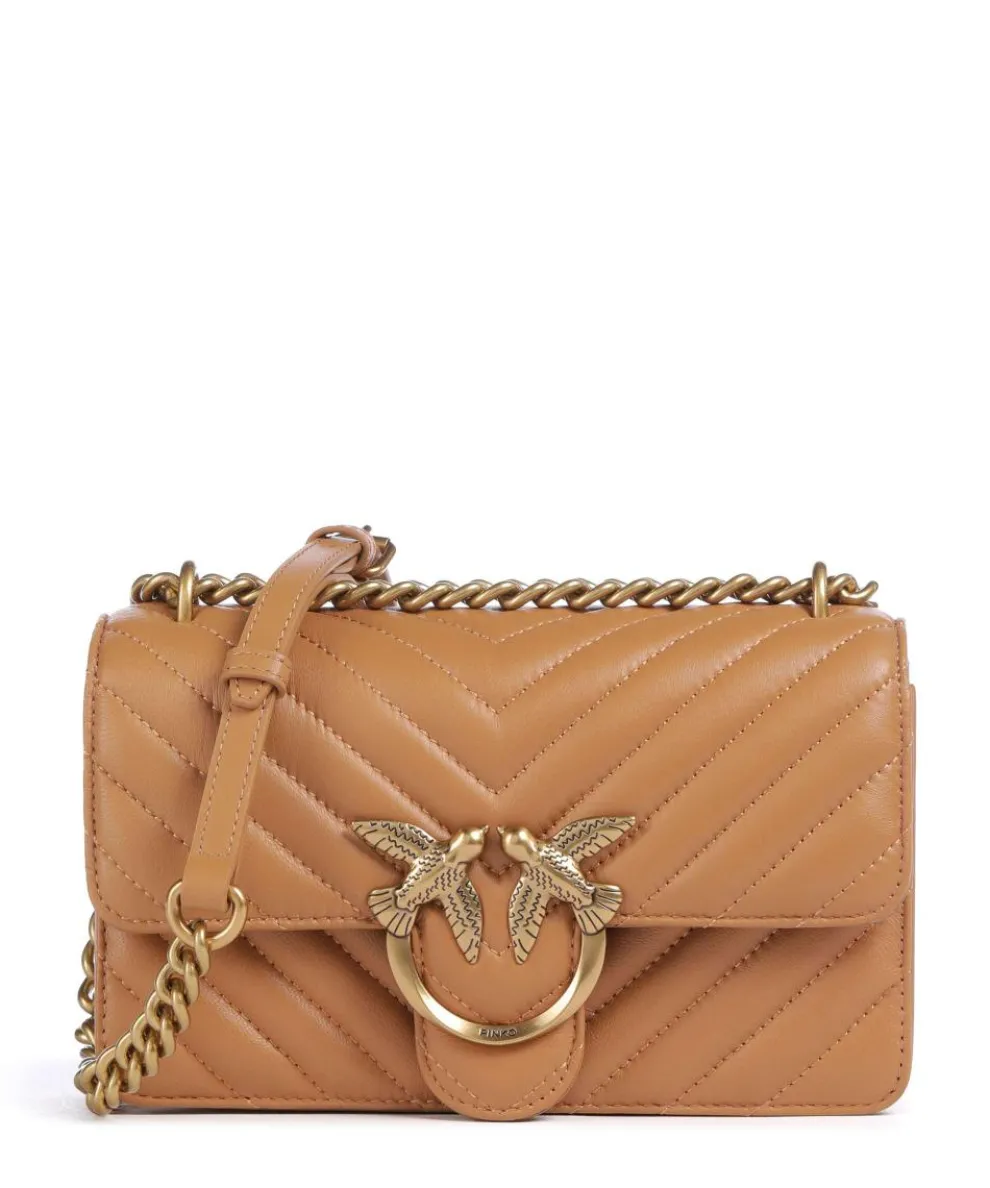 Love One Mini Shoulder bag fine grain leather light brown