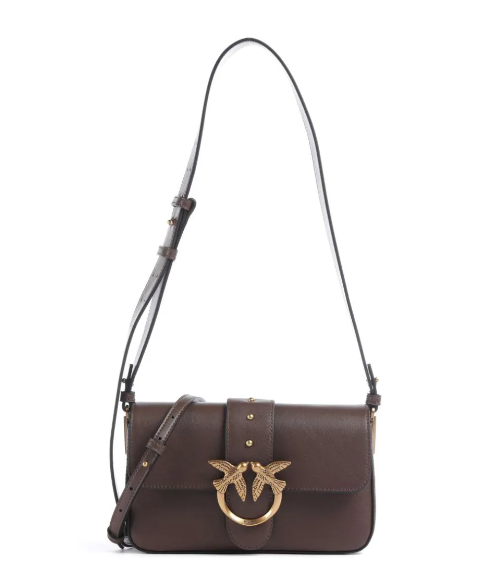 Love One Mini Slouchy Shoulder bag softly grained calfskin dark brown