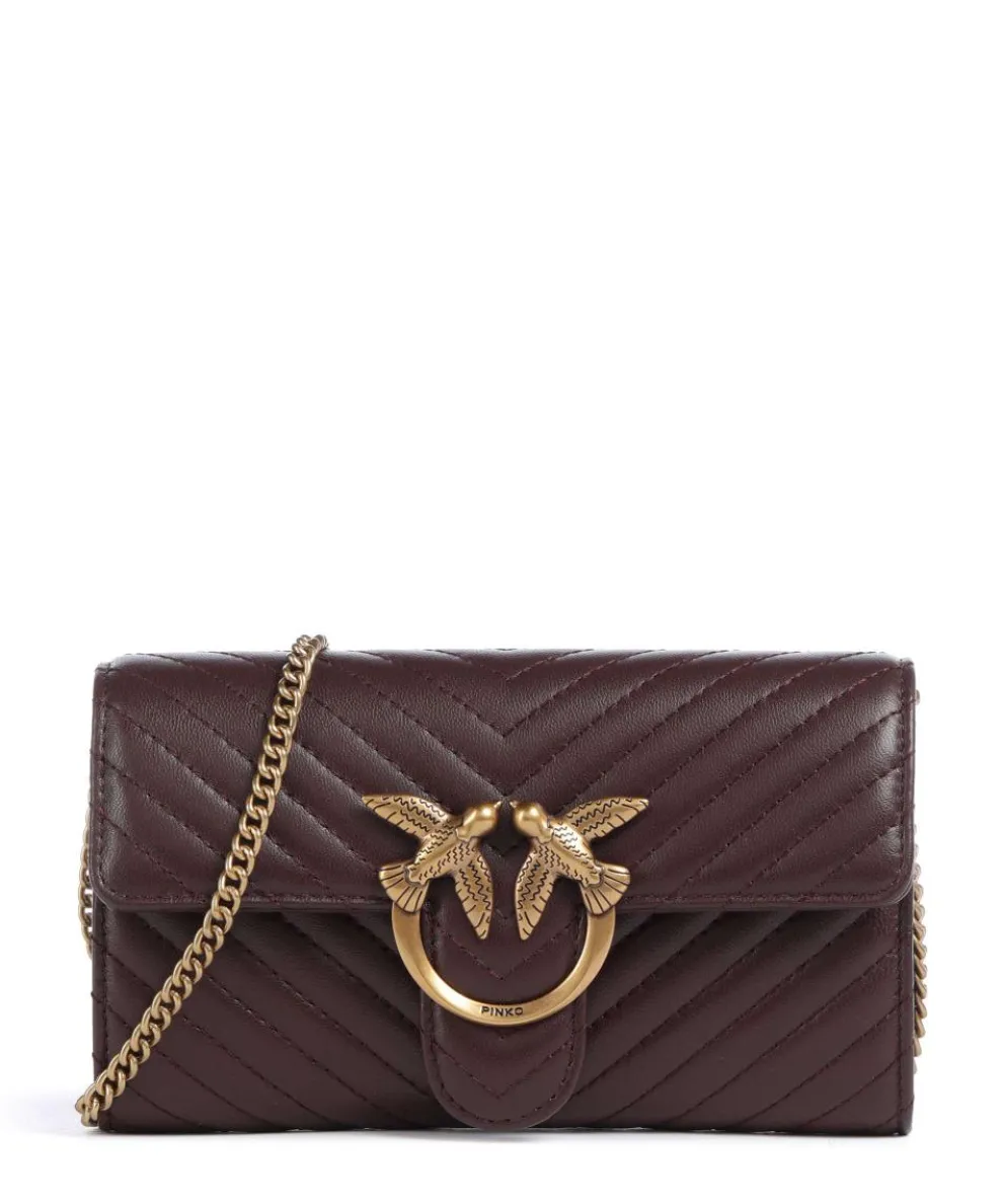 Love One Wallet fine grain cow leather bordeaux red