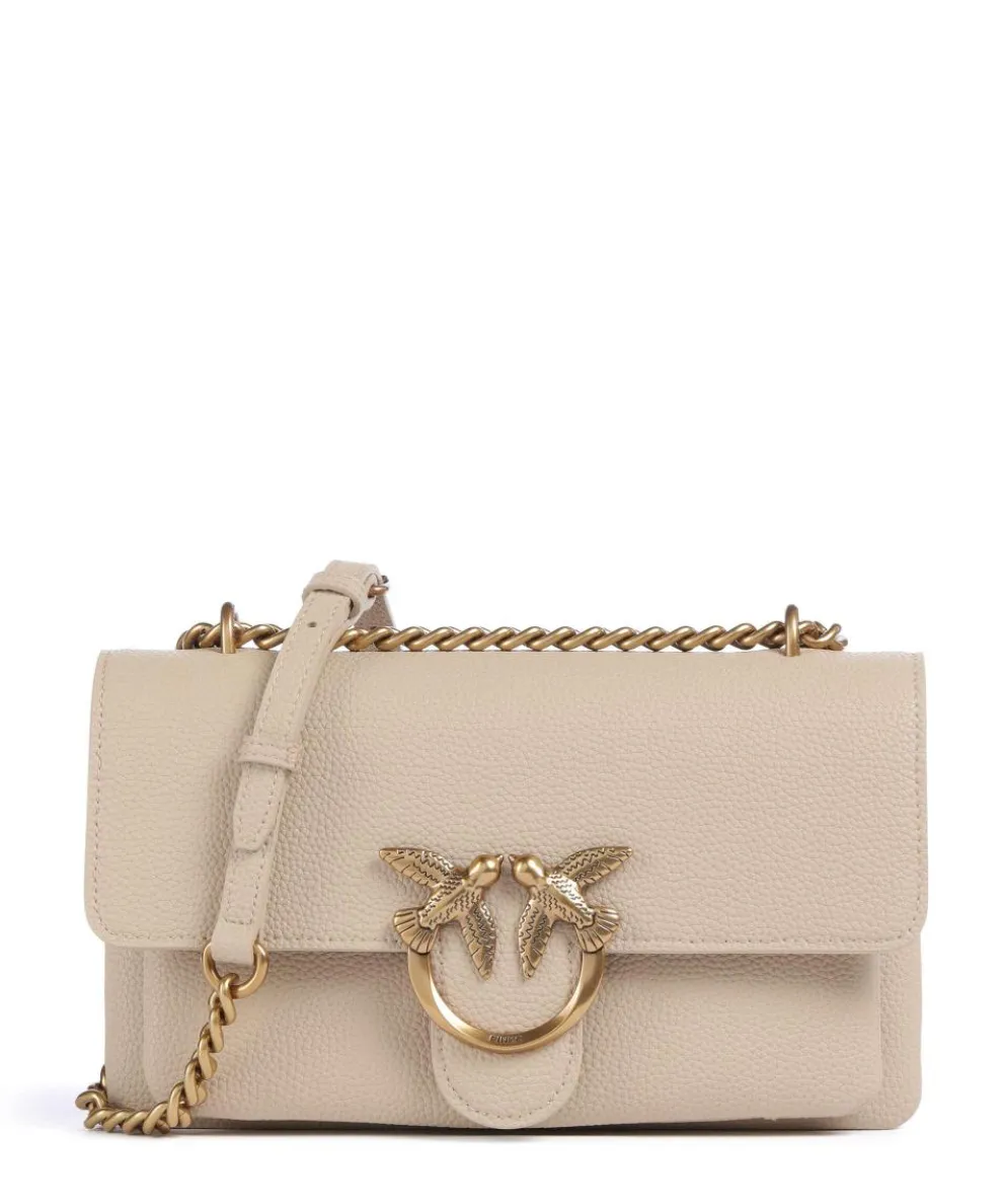Love Soft Mini Shoulder bag grained leather beige