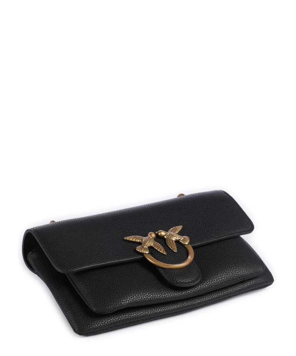 Love Soft Mini Shoulder bag grained leather black