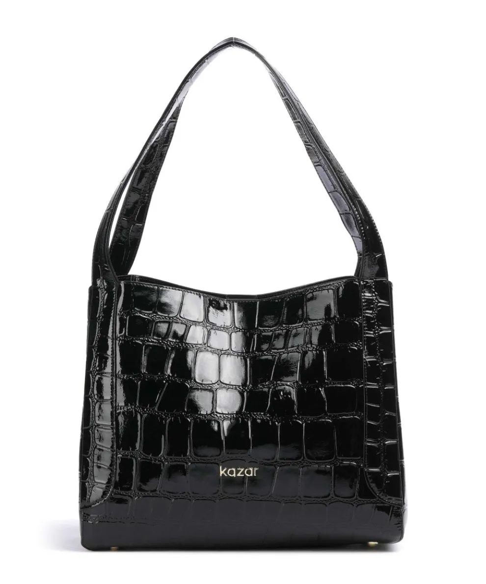 Ange Hobo bag embossed leather black