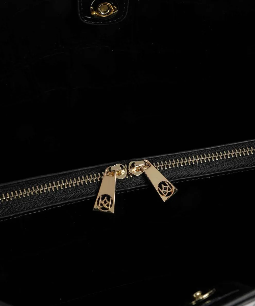 Ange Hobo bag embossed leather black