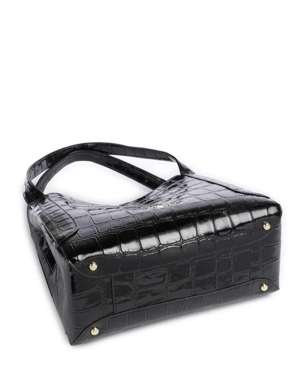 Ange Hobo bag embossed leather black