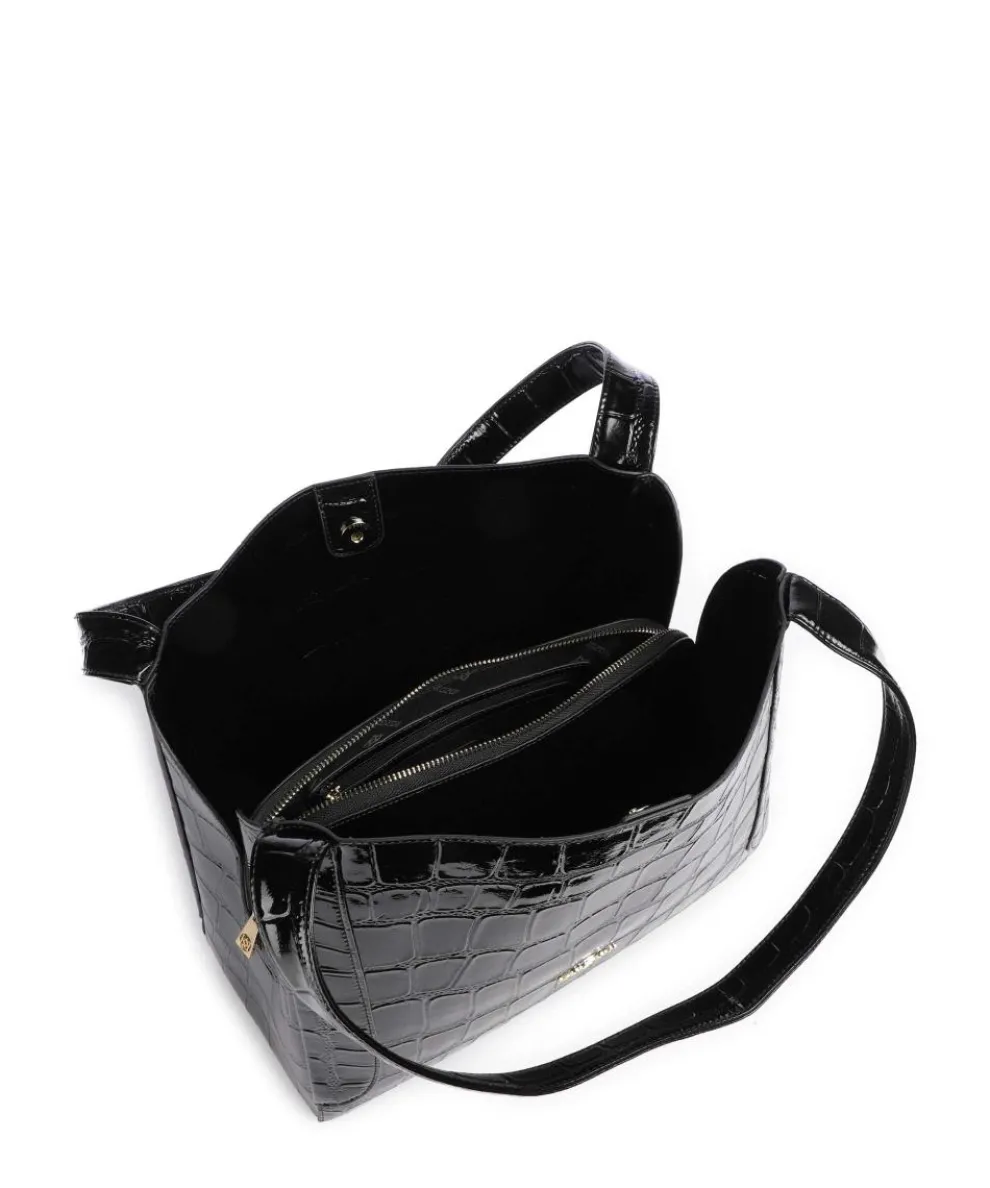 Ange Hobo bag embossed leather black