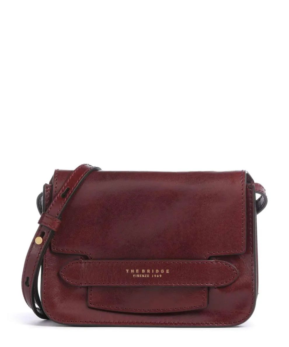 Lucrezia Crossbody bag fine grain cow leather dark red