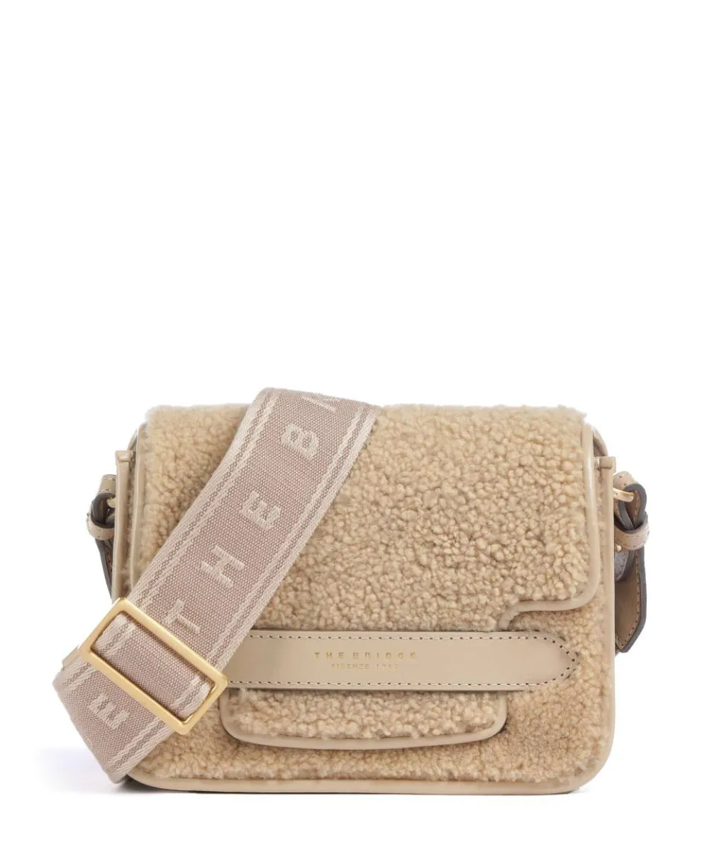 Lucrezia Wow Crossbody bag fine grain cow leather, fur beige