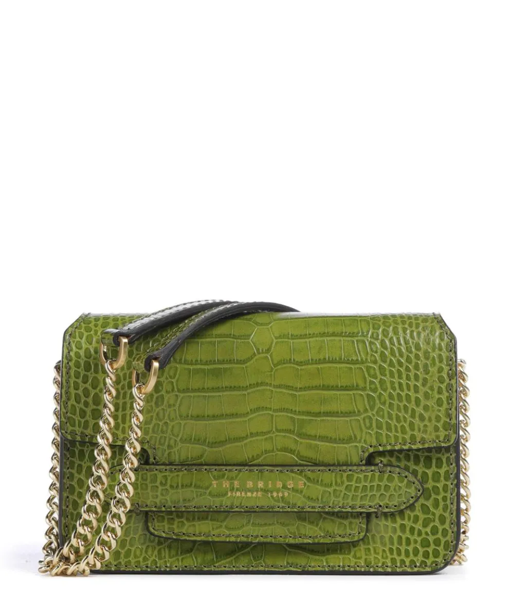 Lucrezia Wow Shoulder bag embossed cow leather green