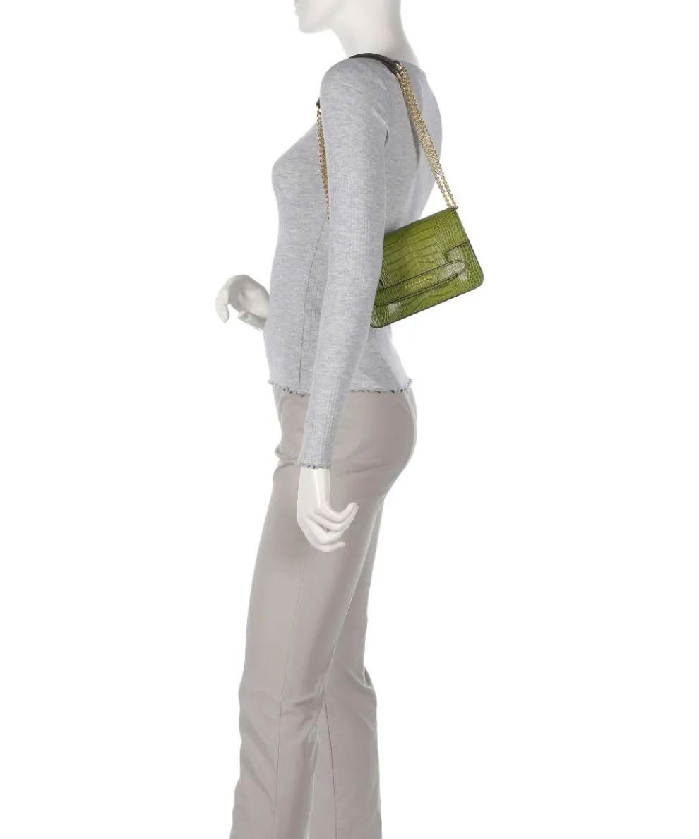 Lucrezia Wow Shoulder bag embossed cow leather green