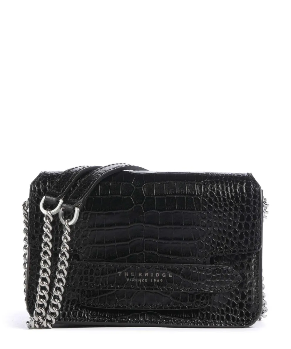 Lucrezia Wow Shoulder bag embossed cow leather black