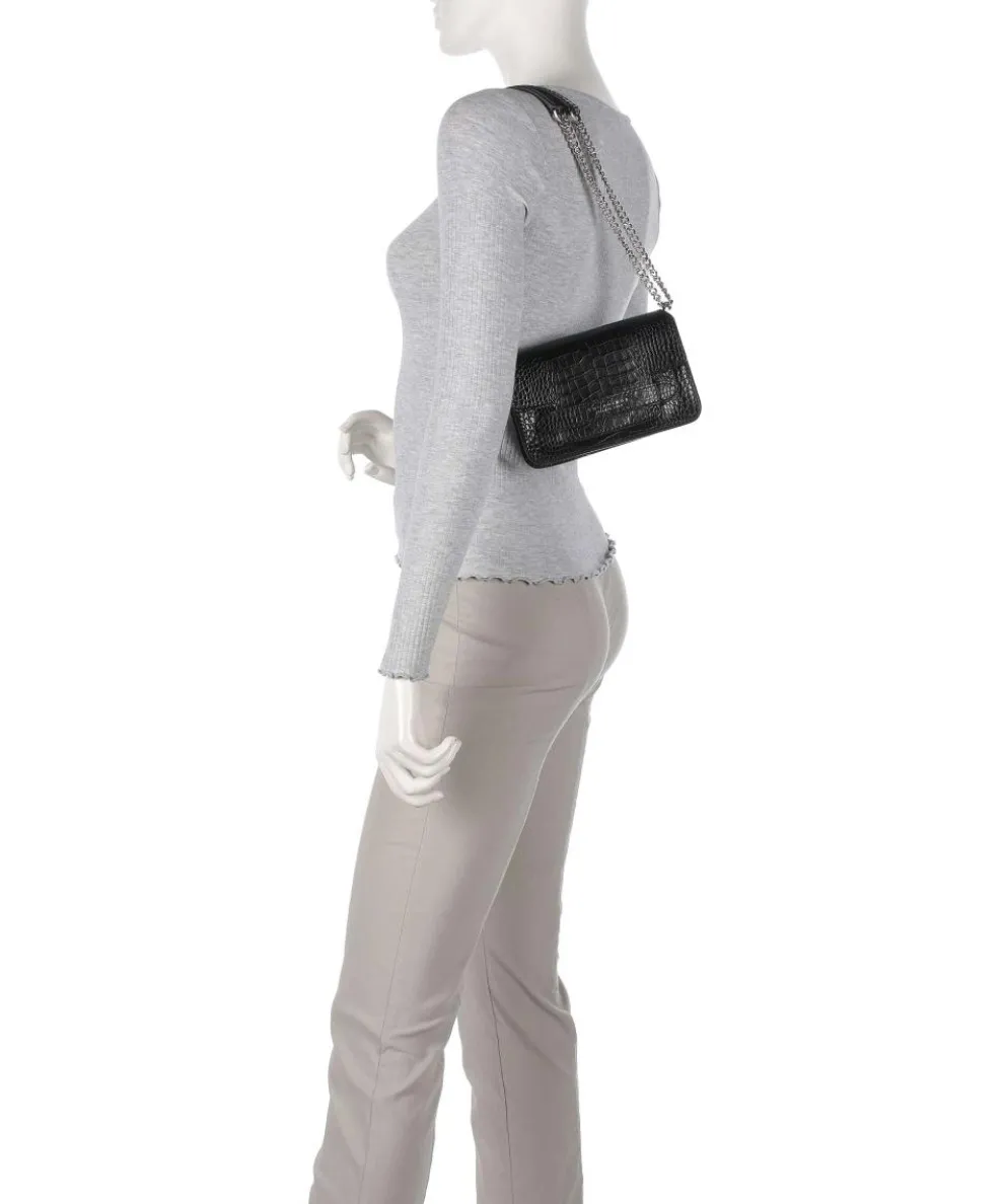 Lucrezia Wow Shoulder bag embossed cow leather black