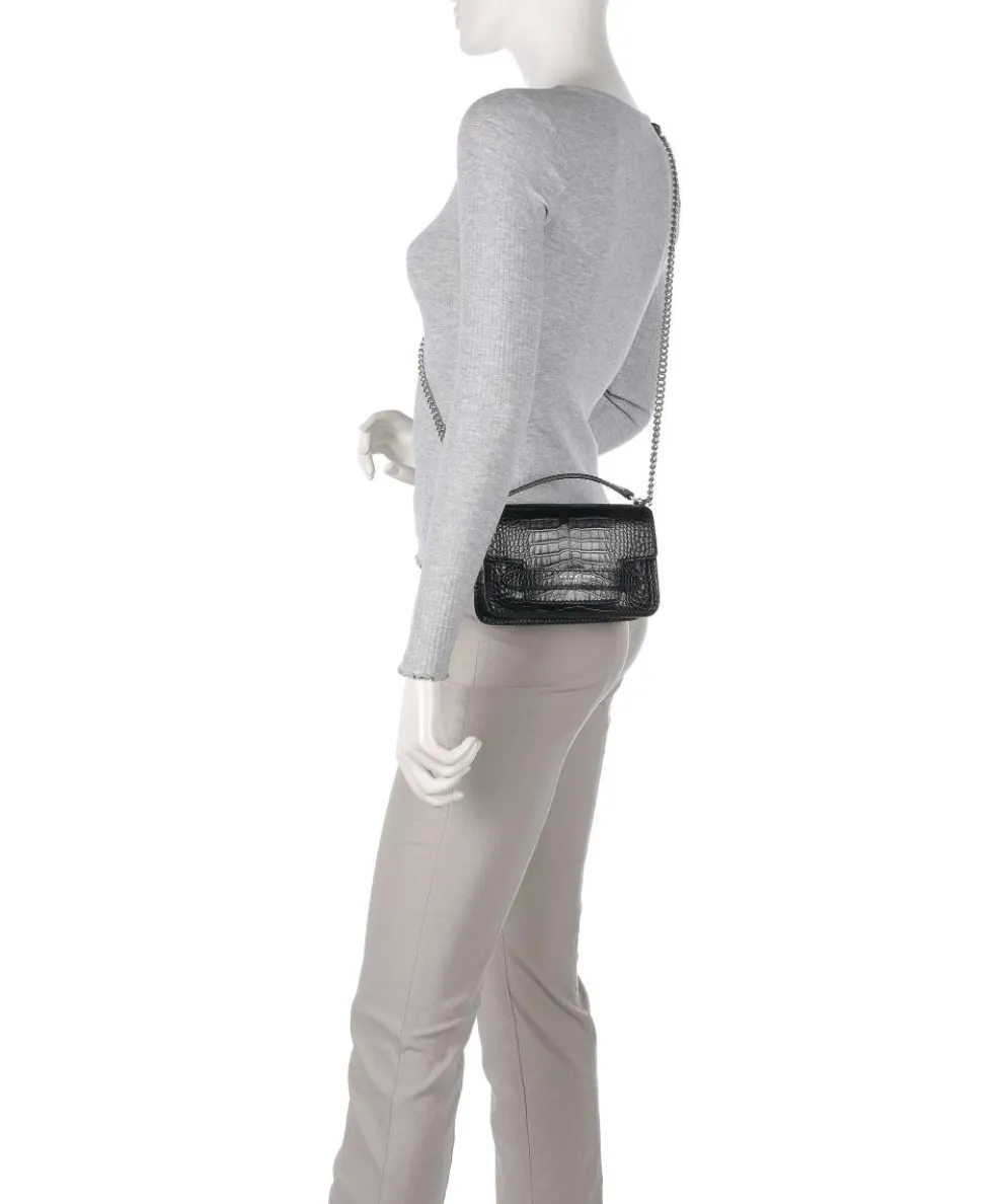 Lucrezia Wow Shoulder bag embossed cow leather black