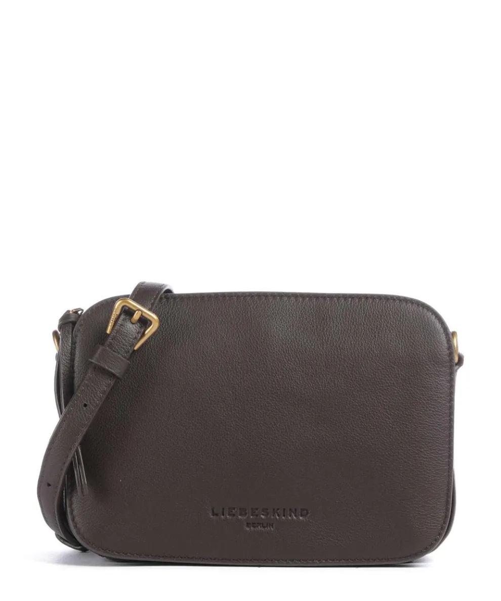 Luka Harris Crossbody bag grained leather dark brown