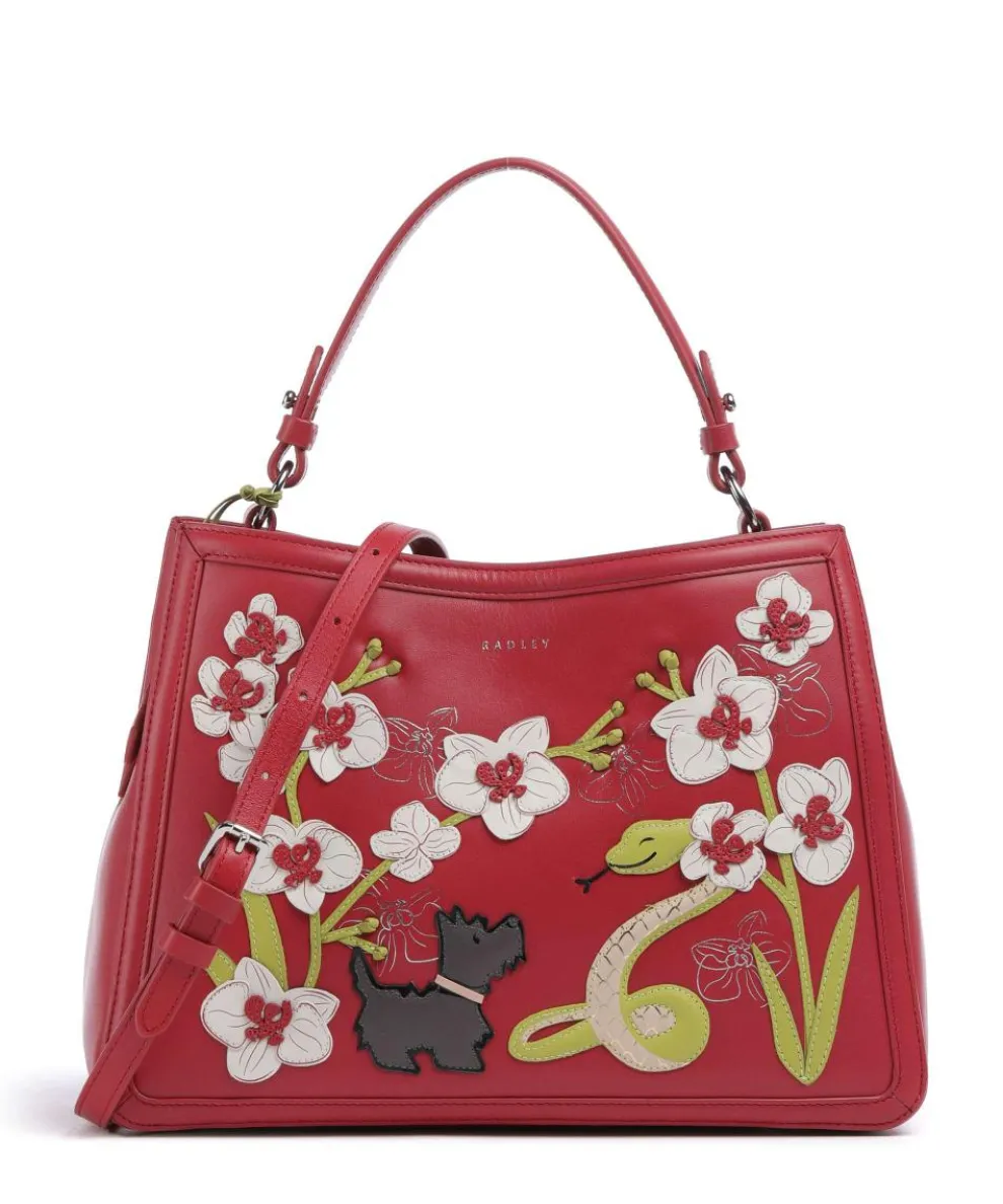 Lunar New Year Handbag fine grain cow leather red