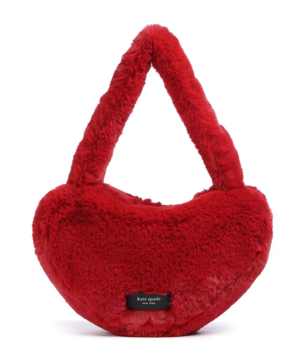 Luver Hobo bag faux fur red
