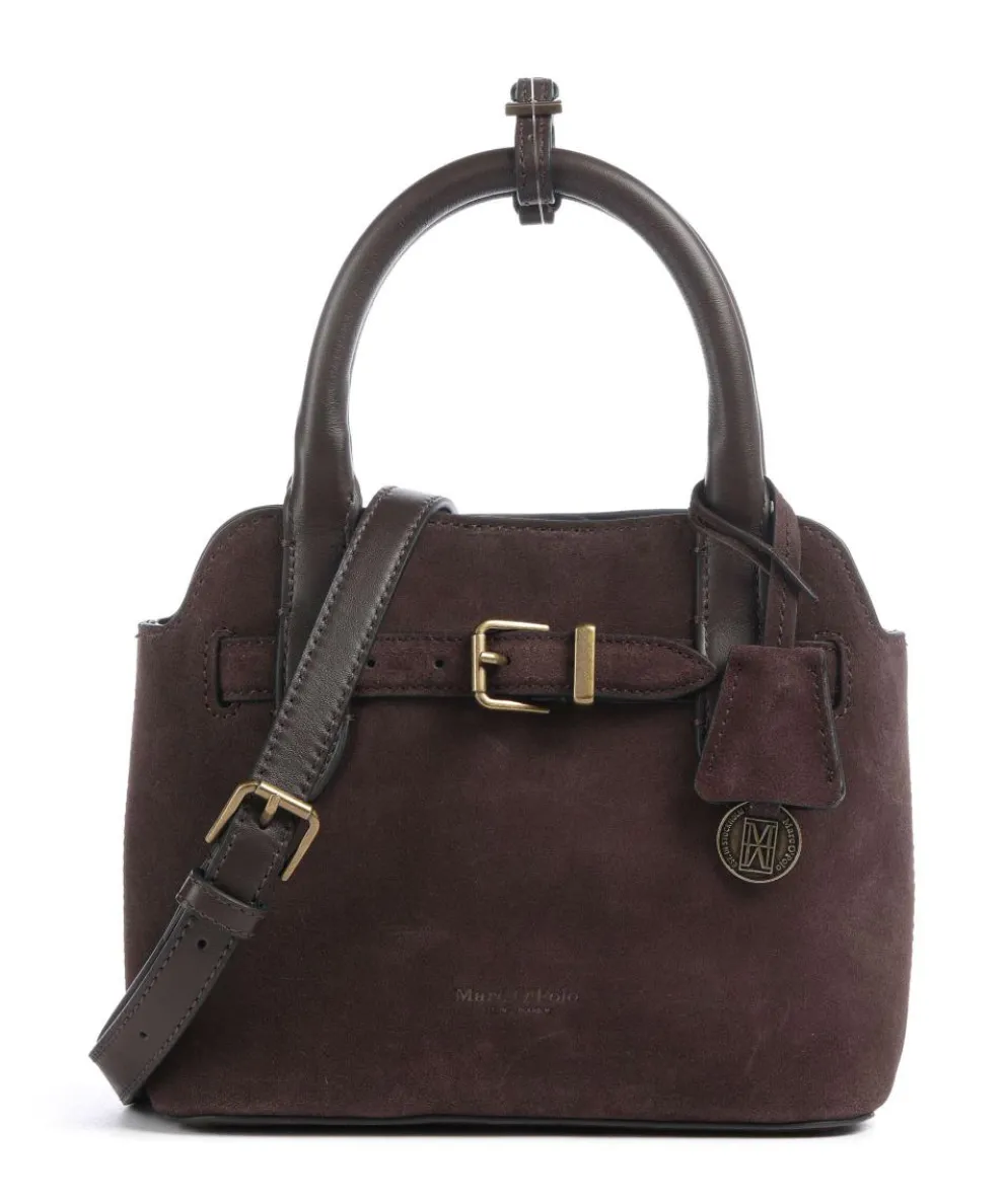 Gia Crossbody bag brushed calfskin dark brown