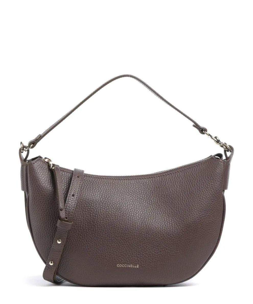 C-Easy Shoulder bag grained leather dark brown