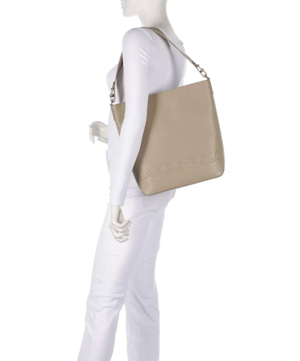 Vanja Hobo bag imitation leather sand