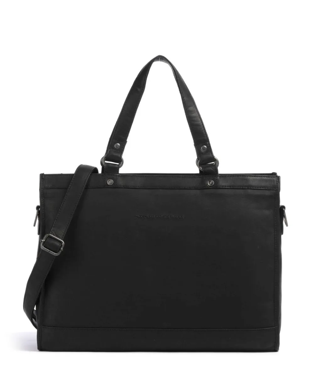 Cow Wax Pull Up Manly Tote bag 15″ cow leather black