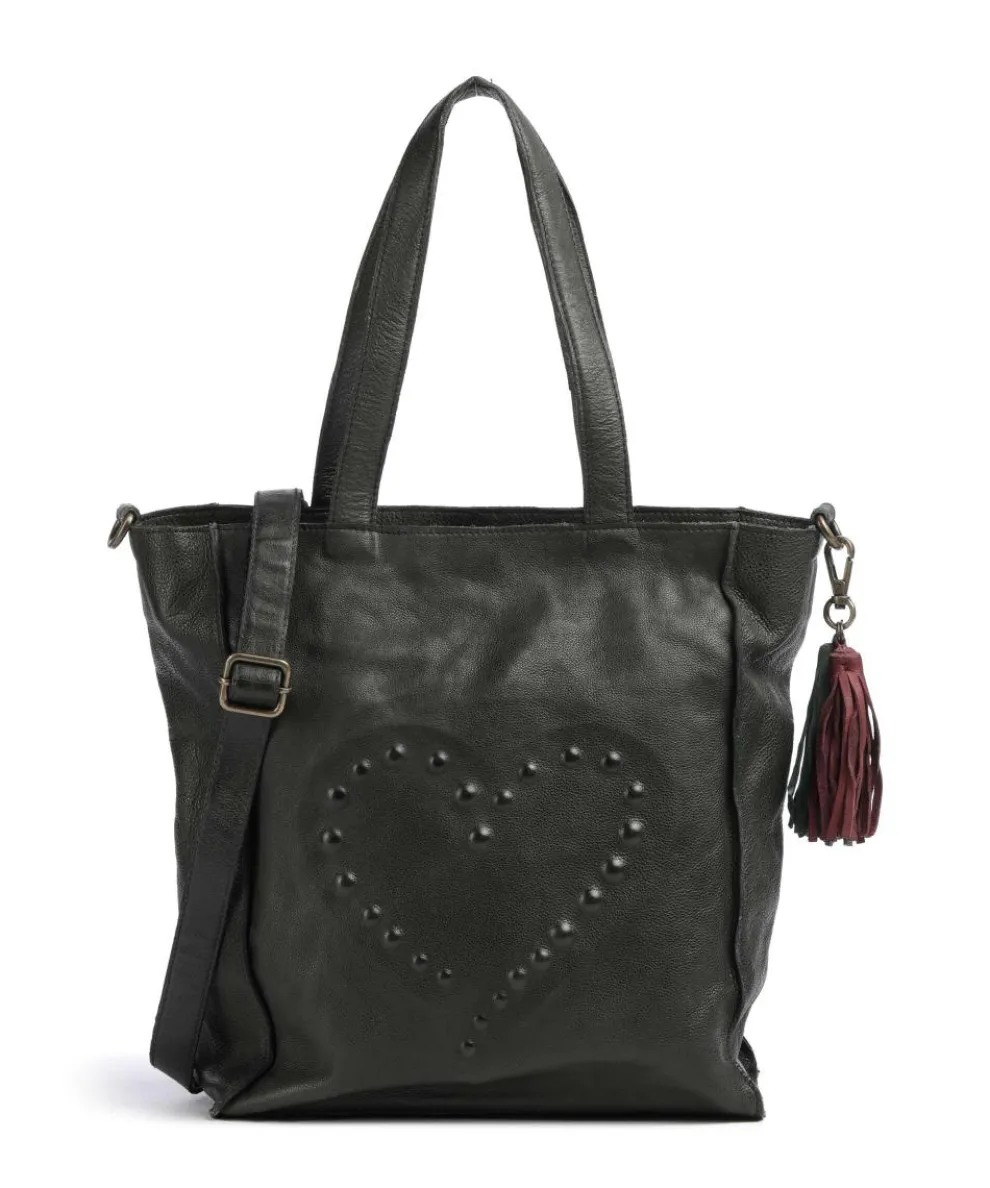 Herzoggasse 1 Hobo bag grained cow leather khaki