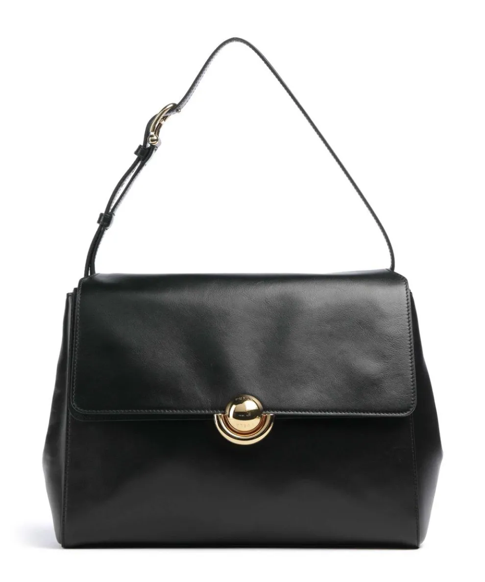Domus M Shoulder bag softly grained calfskin black