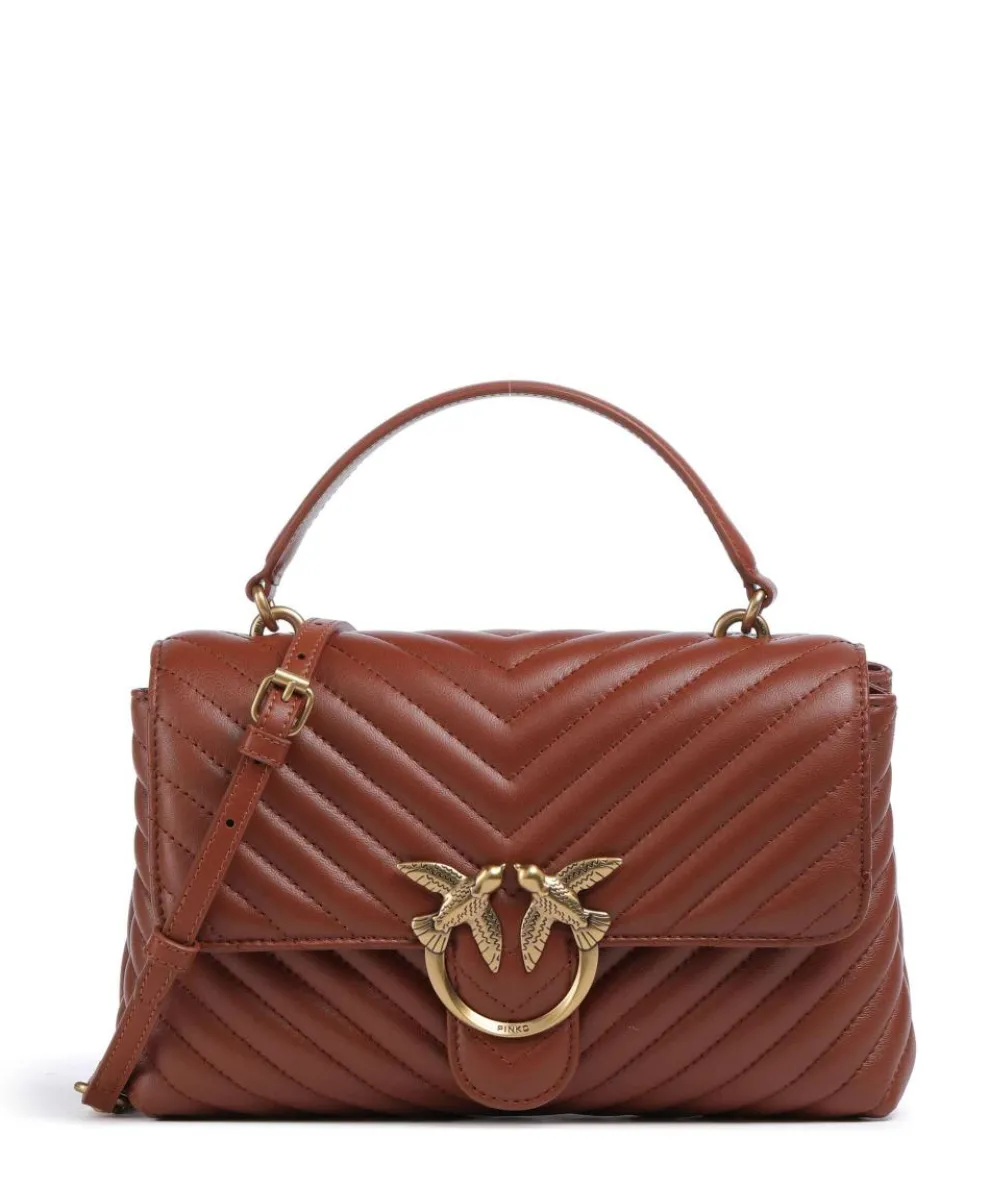 Love Lady Puff Classic Handbag sheepskin leather brown