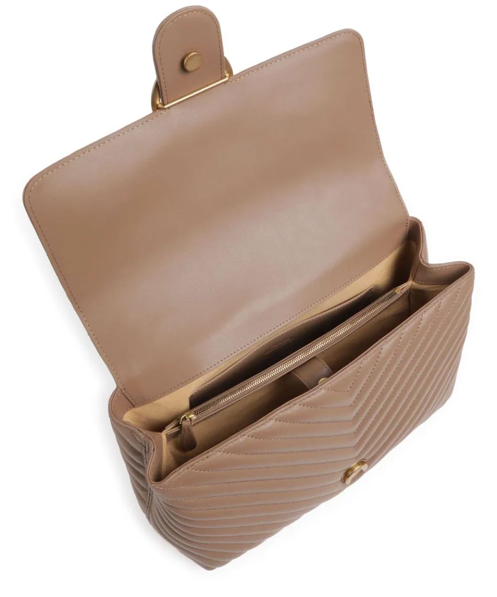 Love Lady Puff Big Handbag sheepskin leather light brown