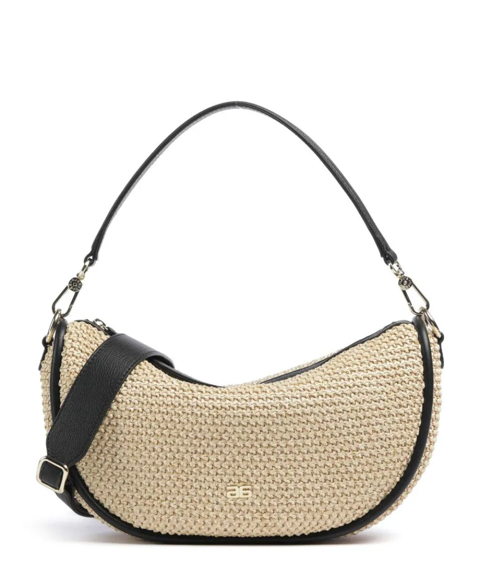 Maglia Raffia Willow Hobo bag bast nature/black
