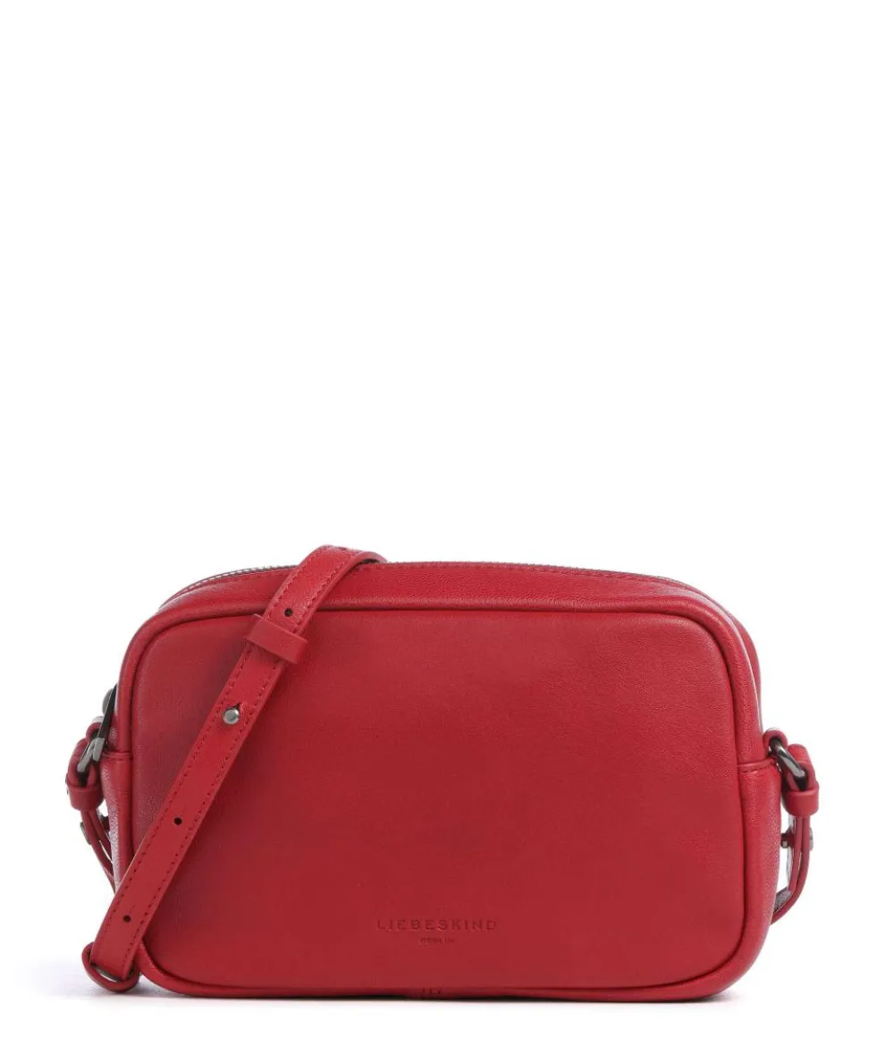 Maia Sheep Natural S Crossbody bag sheepskin leather dark red