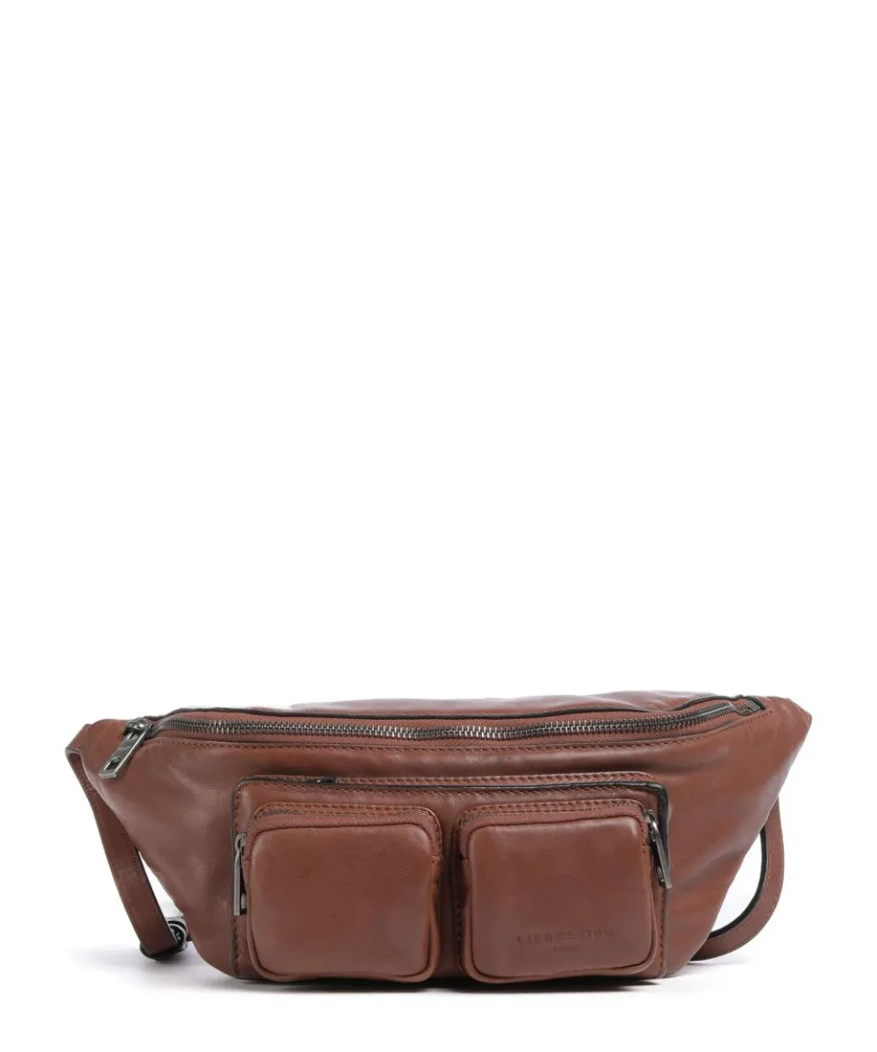 Maia Sheep Natural M Fanny pack sheepskin leather dark brown