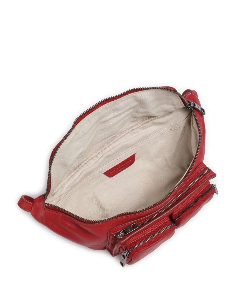 Maia Sheep Natural M Fanny pack sheepskin leather dark red