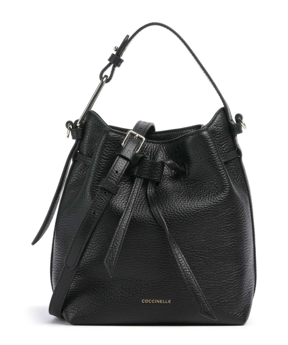 Malory Bucket bag grained leather black