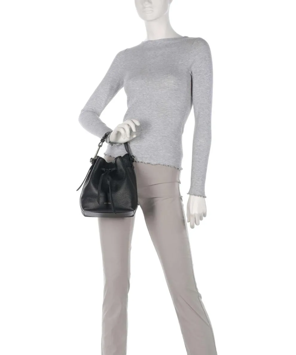 Malory Bucket bag grained leather black