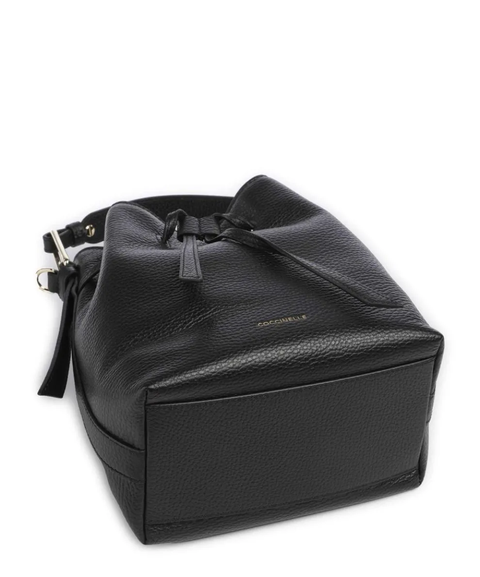 Malory Bucket bag grained leather black