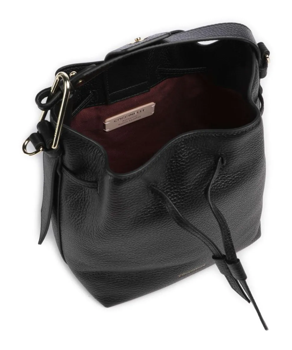 Malory Bucket bag grained leather black