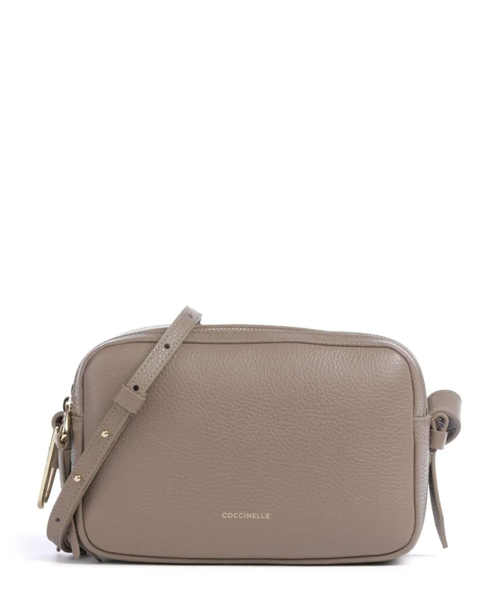 Malory Crossbody bag grained cow leather taupe