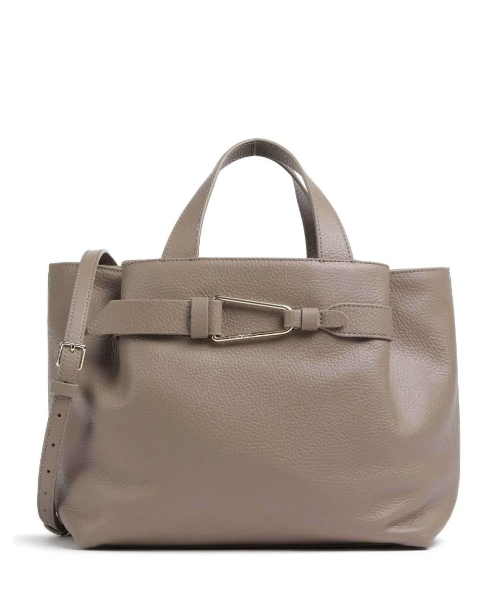 Malory Handbag grained leather taupe