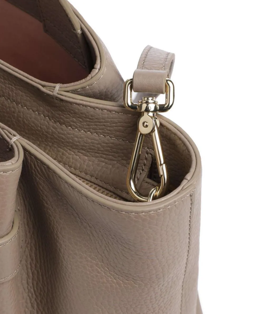 Malory Handbag grained leather taupe