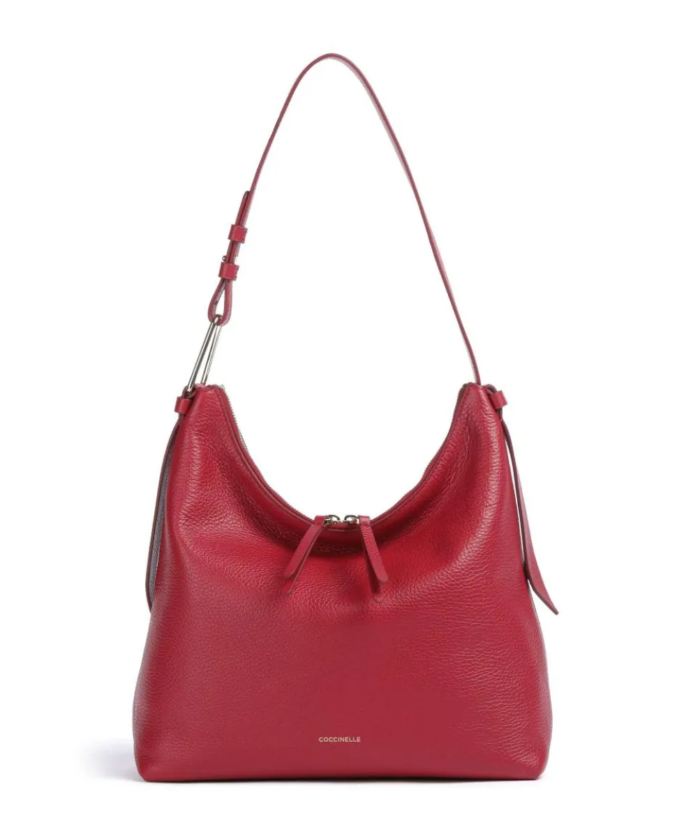 Malory Hobo bag grained cow leather red