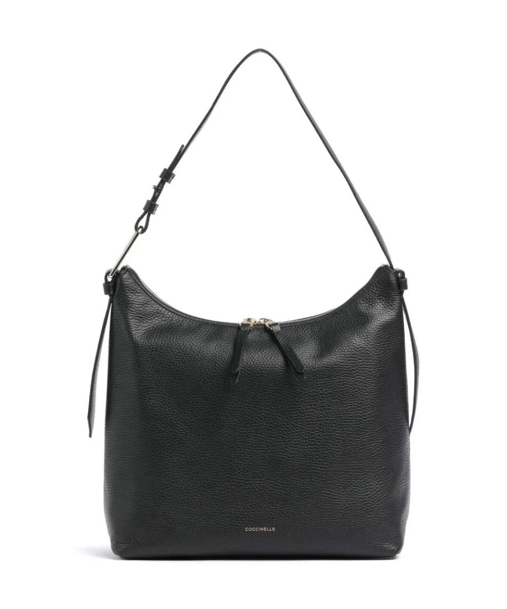 Malory Hobo bag grained cow leather black